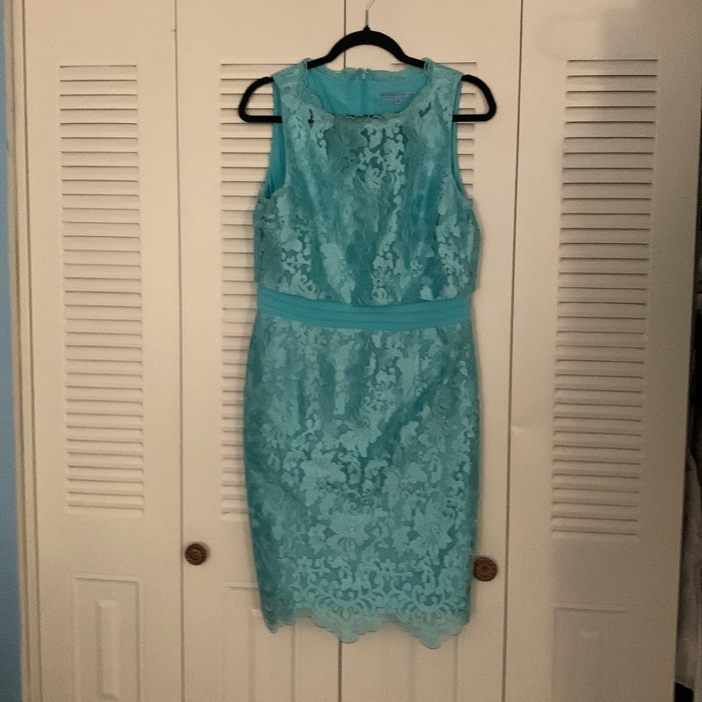 Antonio Melani aqua lace dress